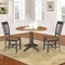 International Concepts Round Round 42 in. Dual Drop Leaf Dining Table with 2 Splatback Chairs in Hickory/Washed Coal, Wood K45-42DPT-27B-C10-2 - alternate 4